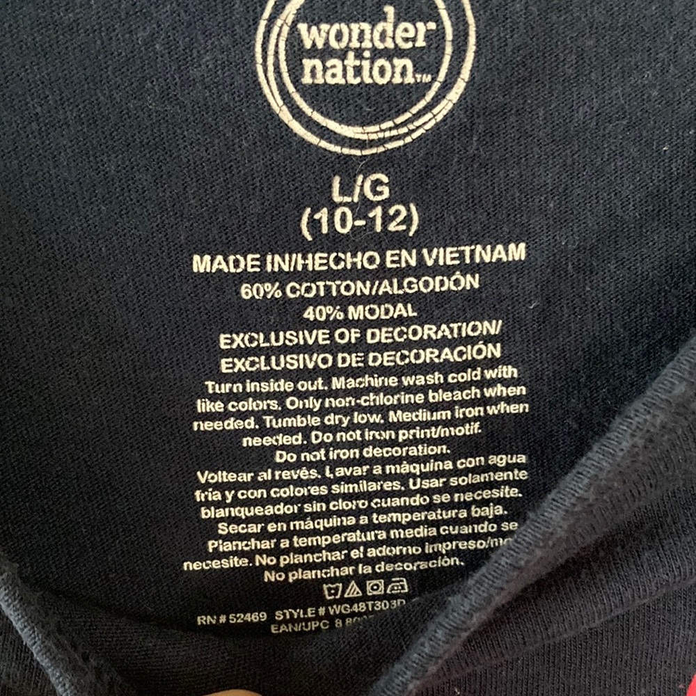 Wonder Nation | Girls Navy Blue Long Sleeve Shirt - Picture 3 of 3